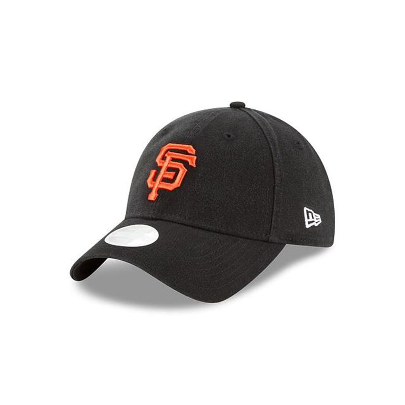 MLB San Francisco Giants Womens Washed 9Twenty Adjustable (INJ1372) - Black New Era Caps